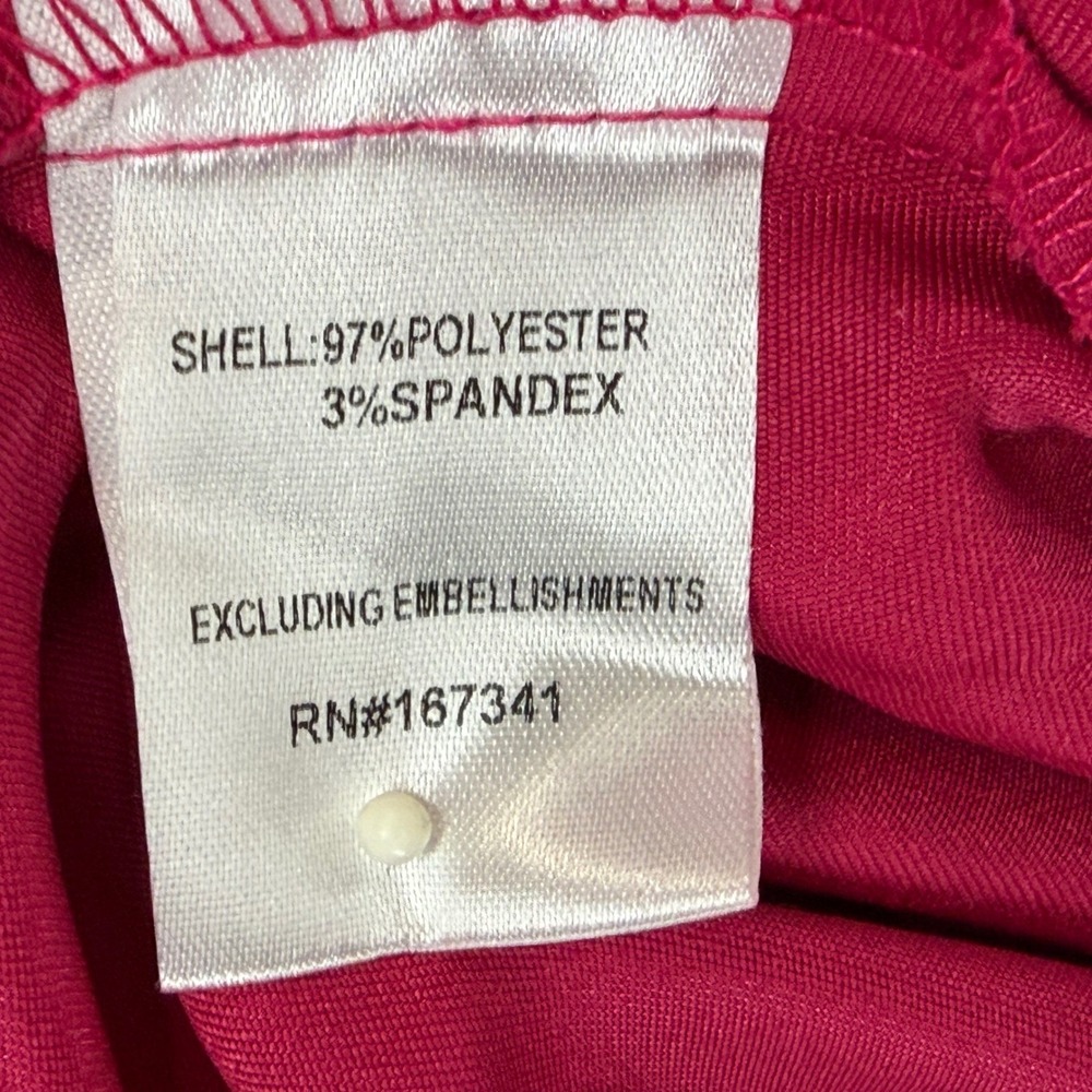 Hello Molly Shine Of Pearls Satin Maxi Dress Womens L Pink Off Shoulder Formal - Picture 14 of 16